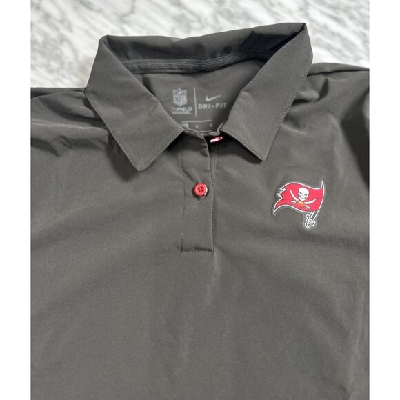 Nike NFL Tampa Bay Buccaneers Short Sleeve Polo Gray CW7431-211 Women large NEW - Picture 3 of 7